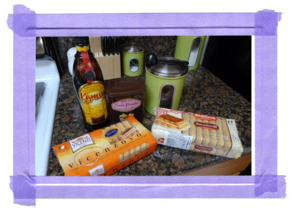 Tiramisu ingredients 