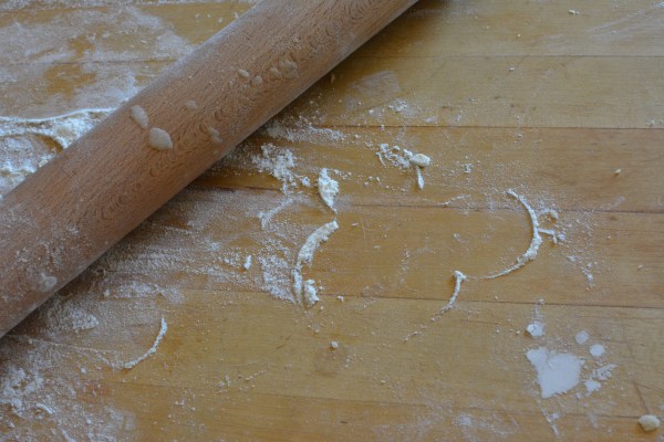 I thought this was a cool shot of the outline of the Mickey cutter in flour. Artsy fartsy right? 